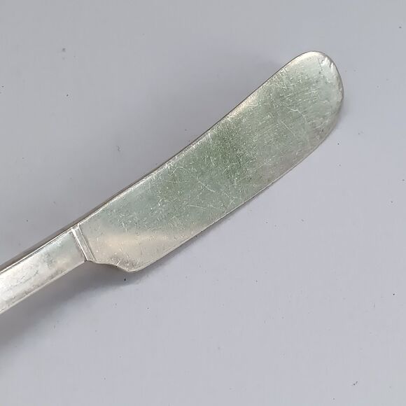 Vtg Oneida Community Friendship Medality Flat Handle Butter Spreader-Tudor Plate - Picture 3 of 4